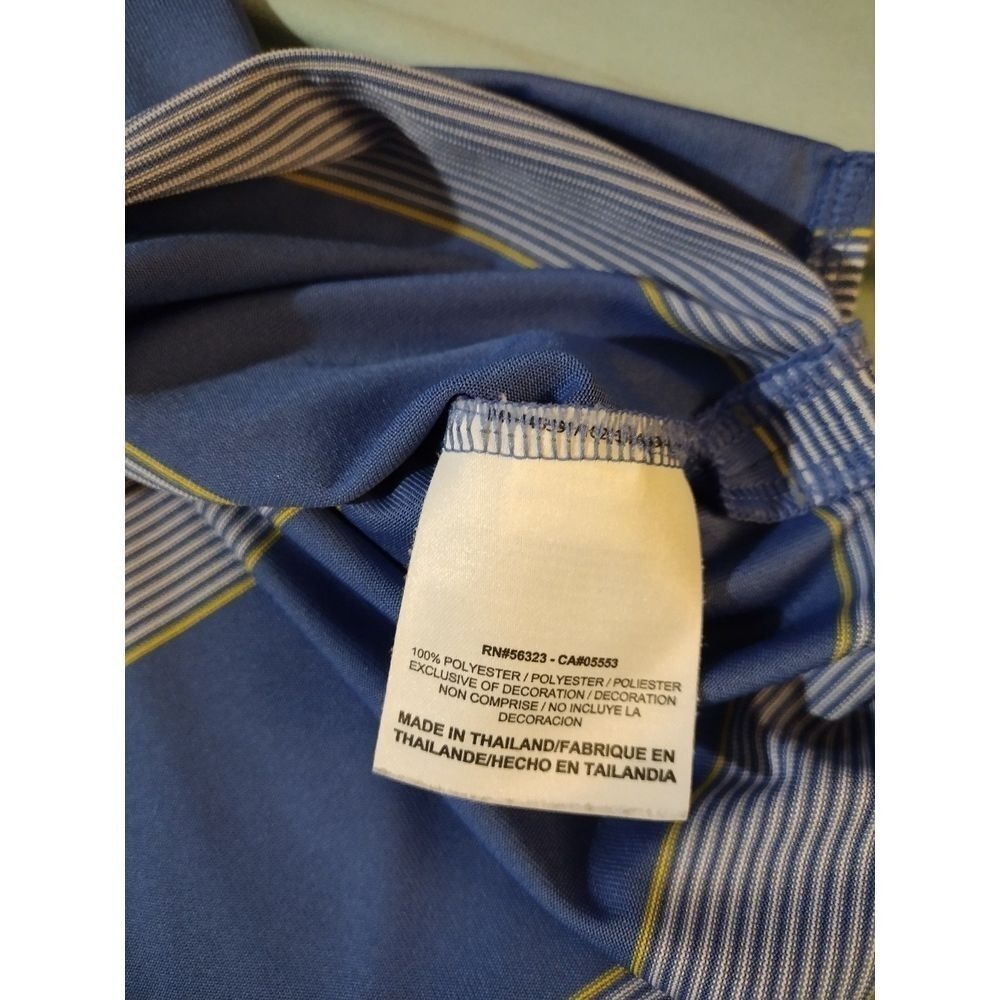 Nike Golf Dri Fit Men's Blue Striped Polo Shirt‎ Short Sleeve Size Large - Picture 5 of 5
